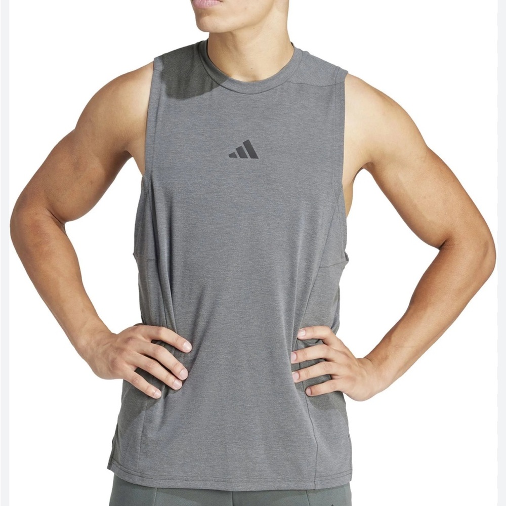 NWT Adidas Men’s Designed For Training Workout Tank Grey Medium